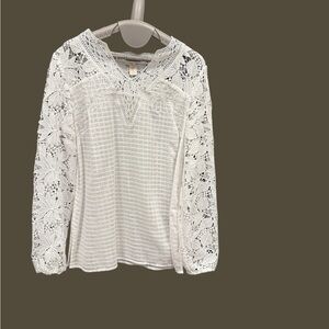 Chico's White Lace Blouse